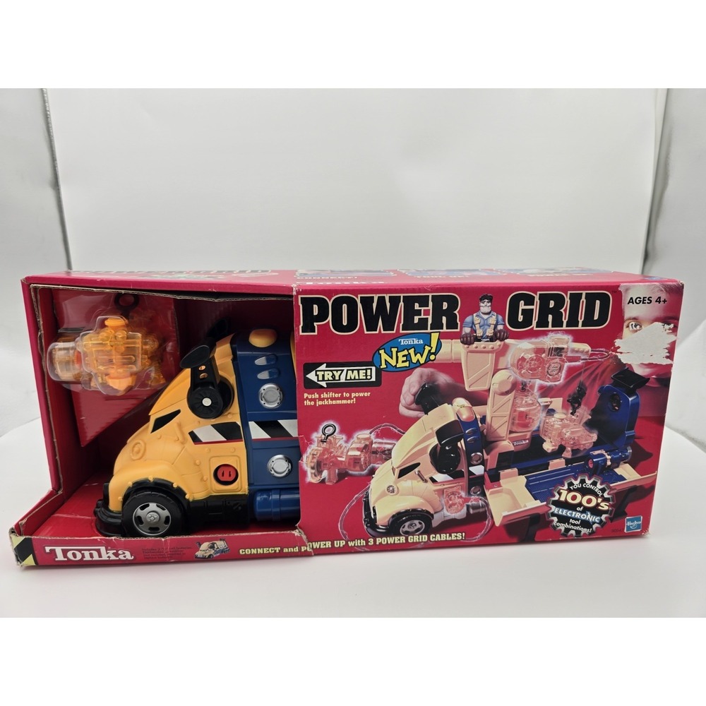 Tonka Truck Power Grid‎ 2002 With Accessories Hasbro Saw, Jackhammer,  Cables